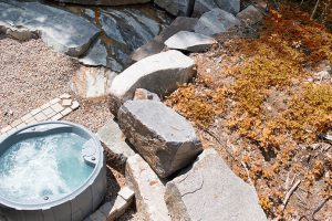 Hot Tub in the Fall near the village